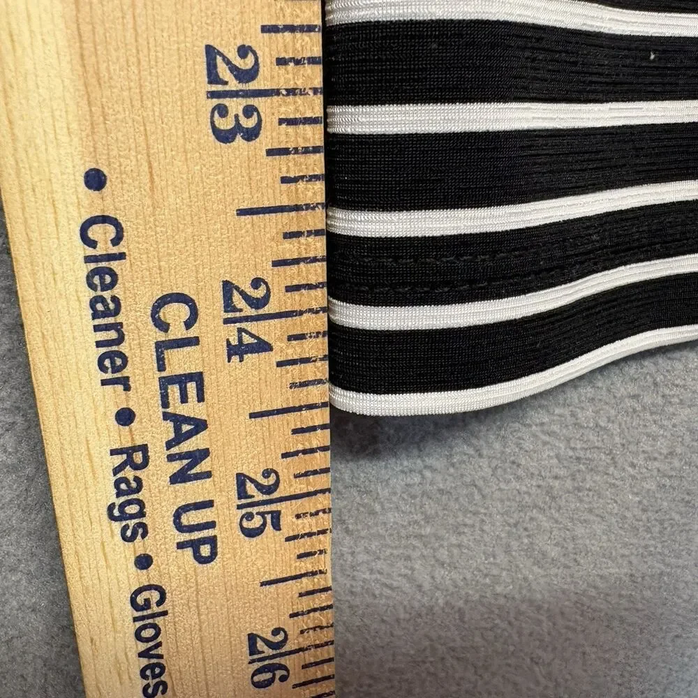 Joseph Ribkoff Size 4‎ Striped Wide Leg Pants Black White Pull On Pockets